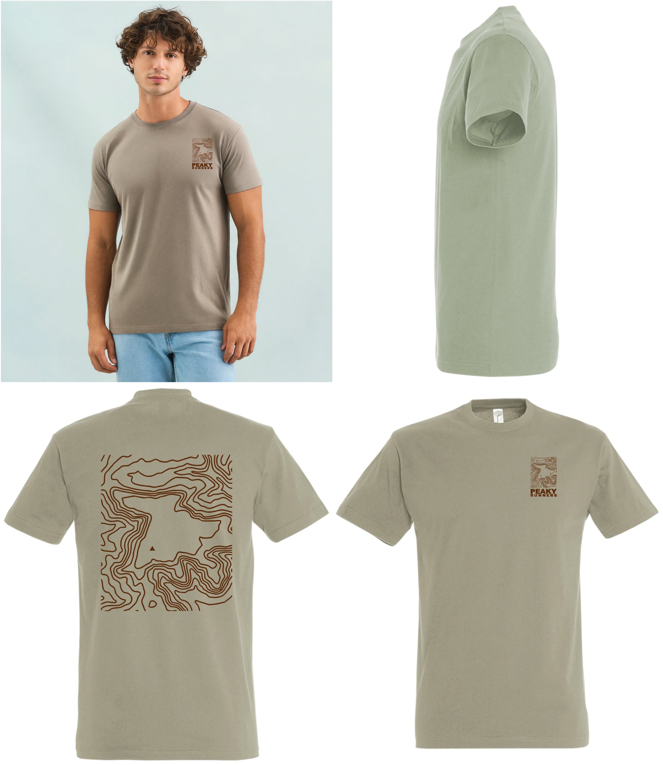 PEAKY RUNNERS - Cotton STAMP T Shirt Full Back SUMMER