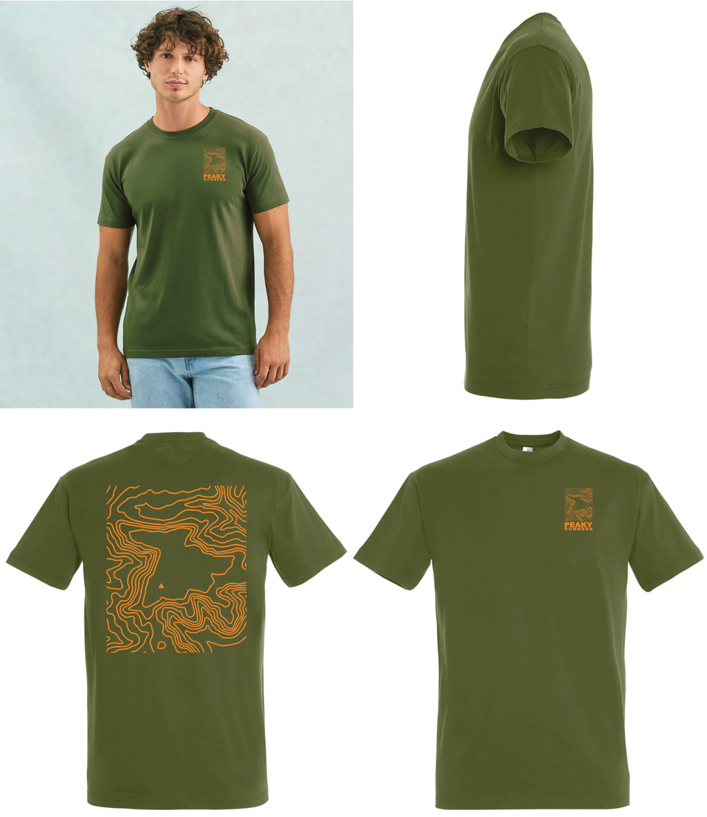 PEAKY RUNNERS - Cotton STAMP T Shirt Full Back SUMMER